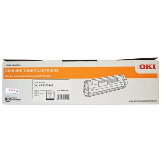 Genuine OKI 46443108 Black Toner Cartridge