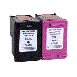 Compatible HP 63XL BK & 63XL C Ink Cartridge Value Pack