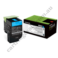Genuine Lexmark 80C80C0 808C Cyan Toner Cartridge