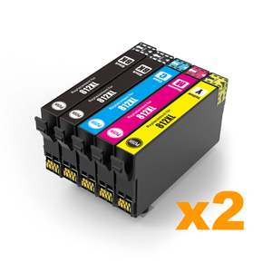 4 x Compatible Epson 812XL Black + 2 x 812XL C/M/Y Ink Cartridge