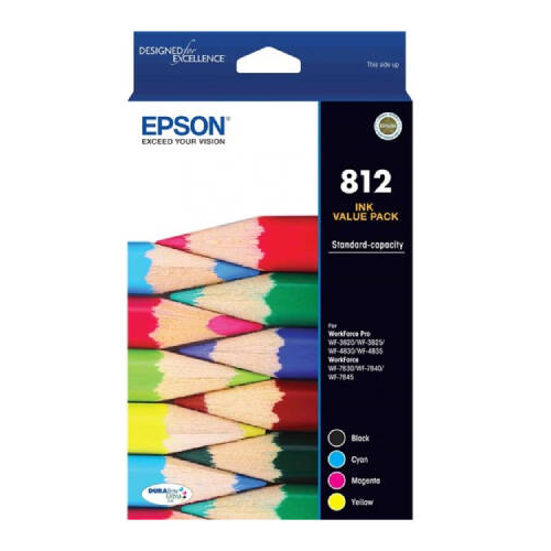 Genuine Epson 812 B/C/M/Y Value Pack