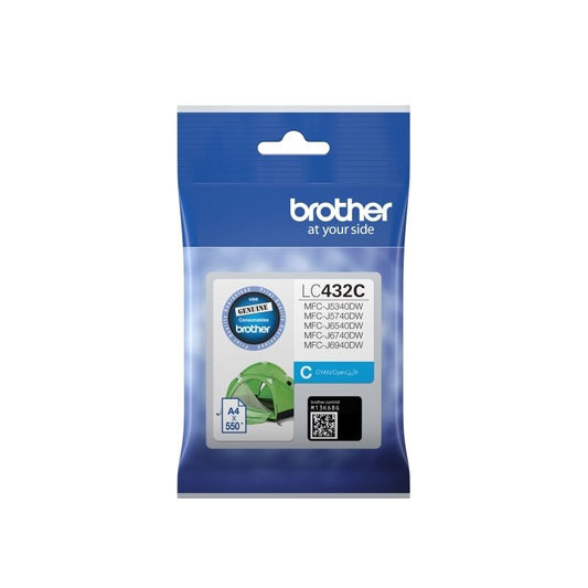 Genuine Brother LC432C Cyan Ink Cartridge