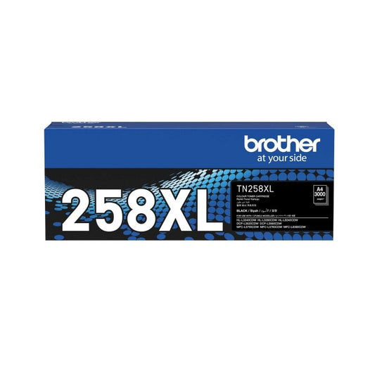 Genuine Brother TN258XLBK High Yield Black Toner Cartridge