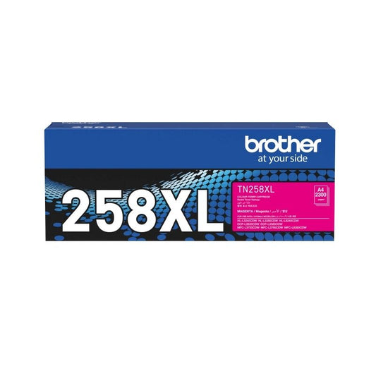 Genuine Brother TN258XLM High Yield Magenta Toner Cartridge
