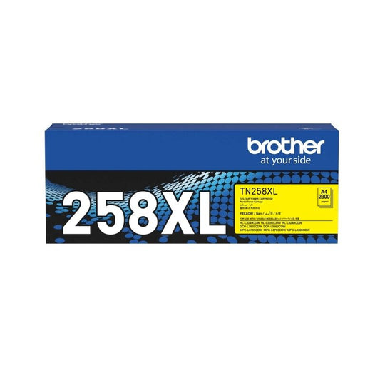 Genuine Brother TN258XLY High Yield Yellow Toner Cartridge