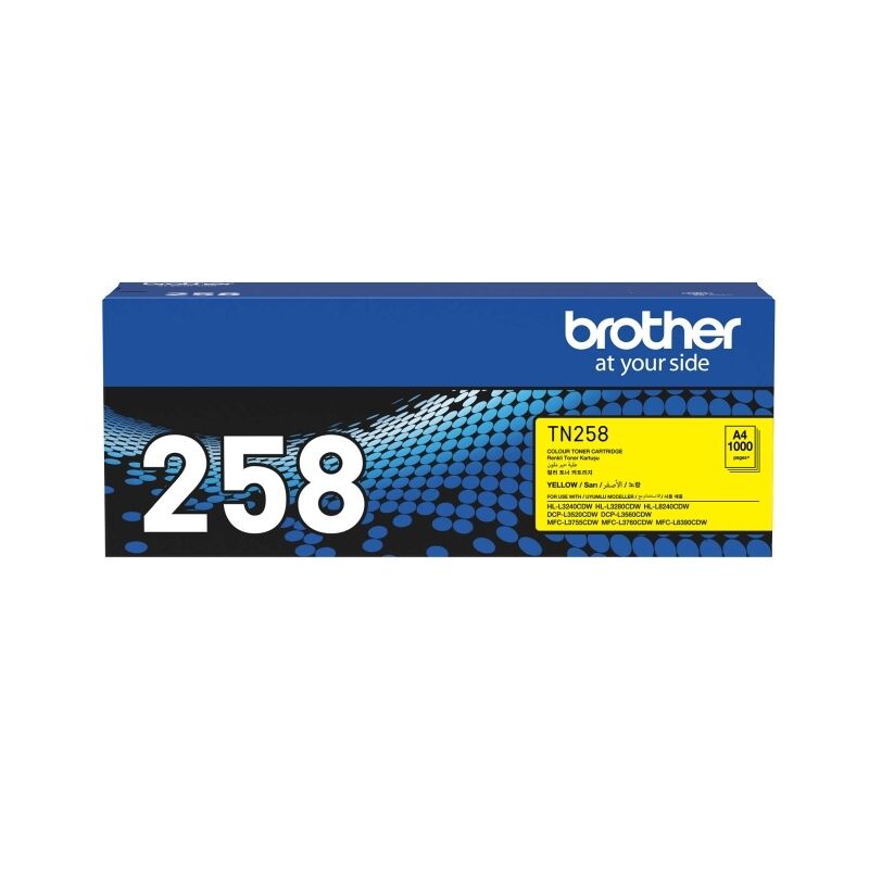 Genuine Brother TN258Y Yellow Toner Cartridge