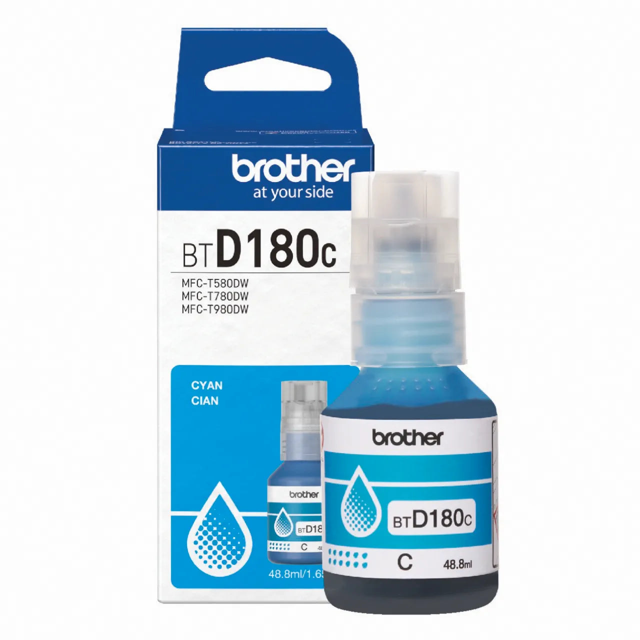 Genuine Brother BTD180C Cyan Ink Bottle
