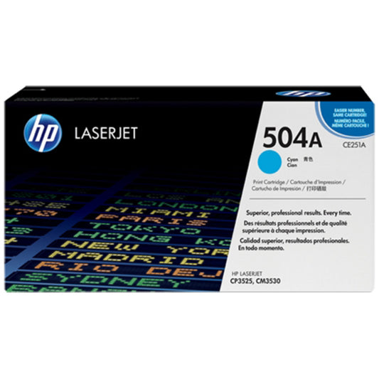 Genuine HP 504A Cyan CE251A Toner Cartridge