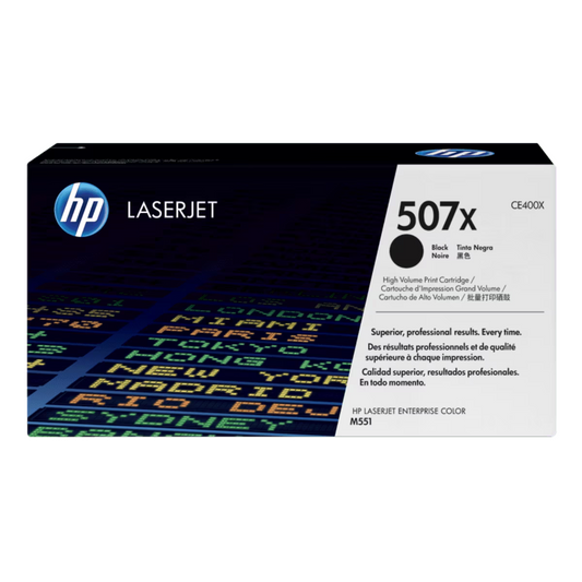 Genuine HP 507X Black CE400X High Yield Toner Cartridge