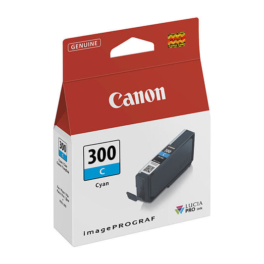 Genuine Canon PFI300C Cyan Ink Cartridge