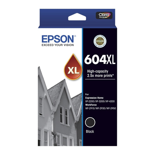 Genuine Epson T10H1/604XL High Yield Black Ink Cartridge