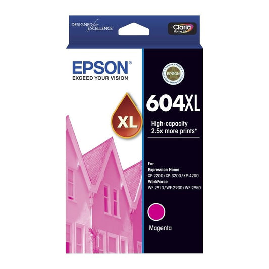 Genuine Epson T10H3/604XL High Yield Magenta Ink Cartridge