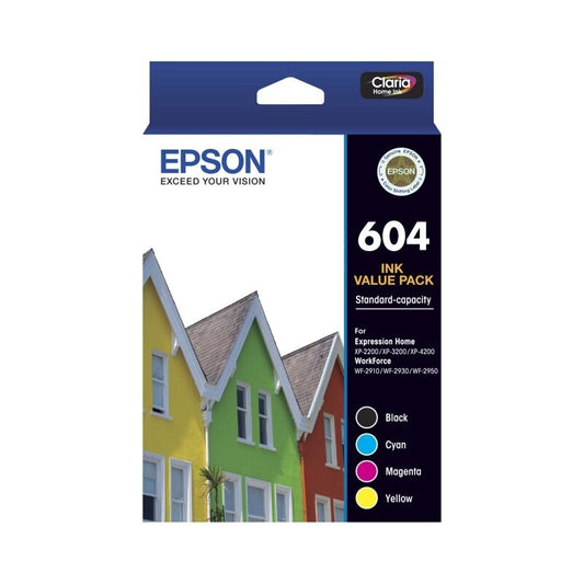 A Set Genuine Epson 604 Ink Cartridges BK/C/M/Y