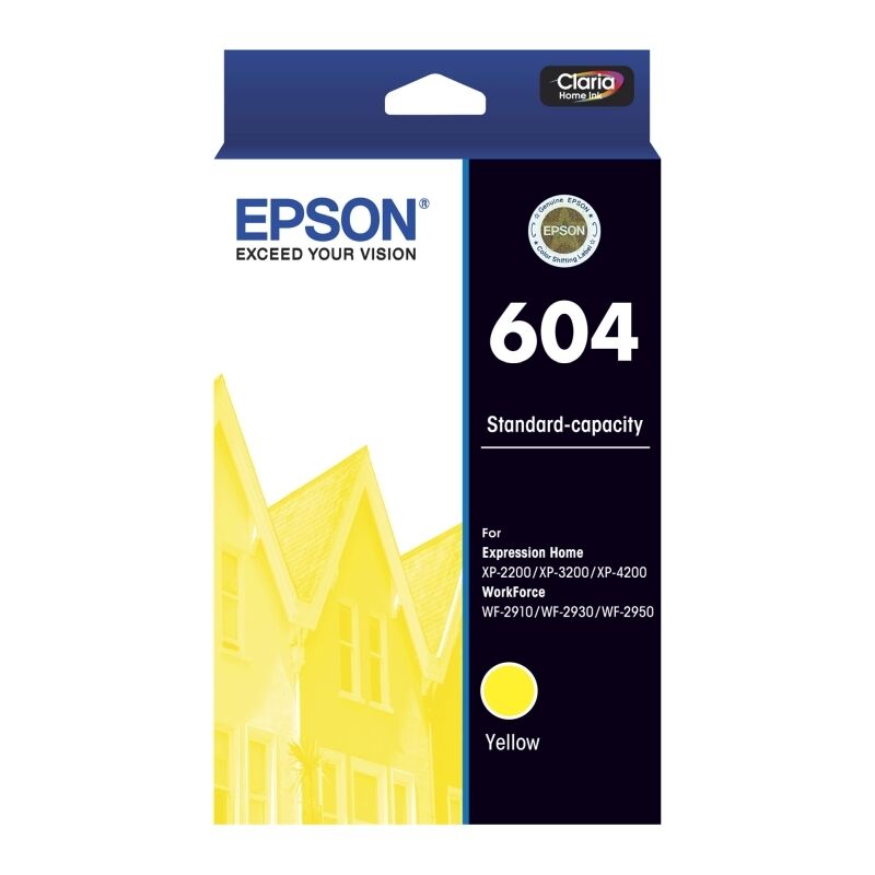 Genuine Epson T10G4/604 Yellow Ink Cartridge