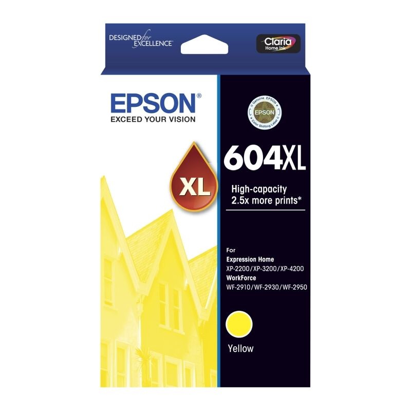 Genuine Epson T10H4/604XL High Yield Yellow Ink Cartridge