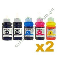 4 x Compatible Canon GI66B + 2 x GI66C/M/Y Ink Bottles