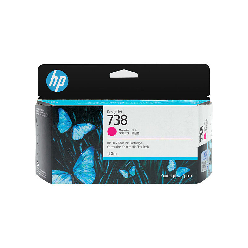 Genuine HP 738 Magenta Ink Cartridge 130ml 498N6A