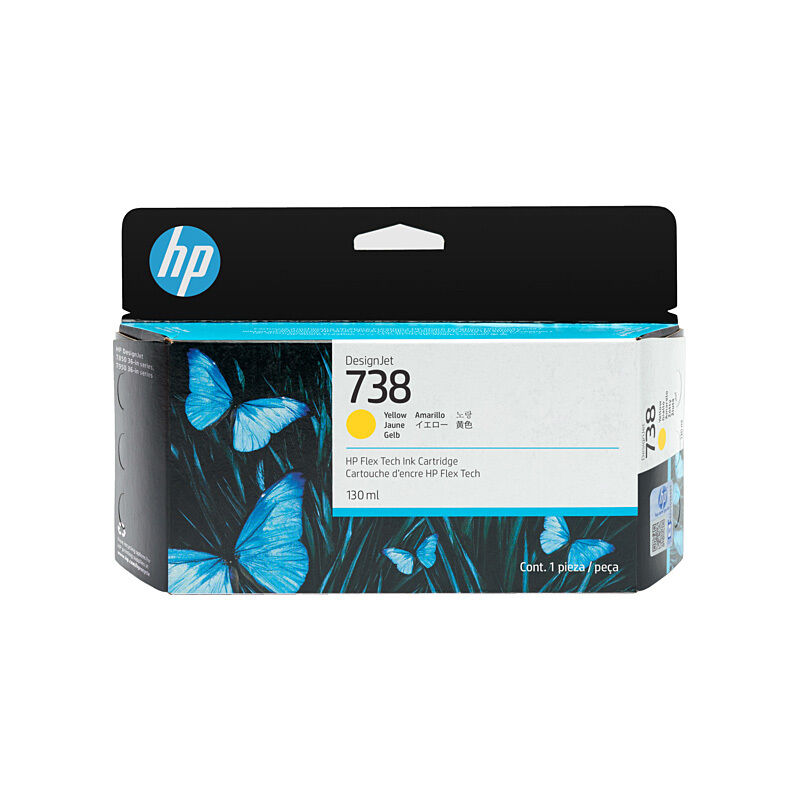 Genuine HP 738 Yellow Ink Cartridge 130ml 498N7A
