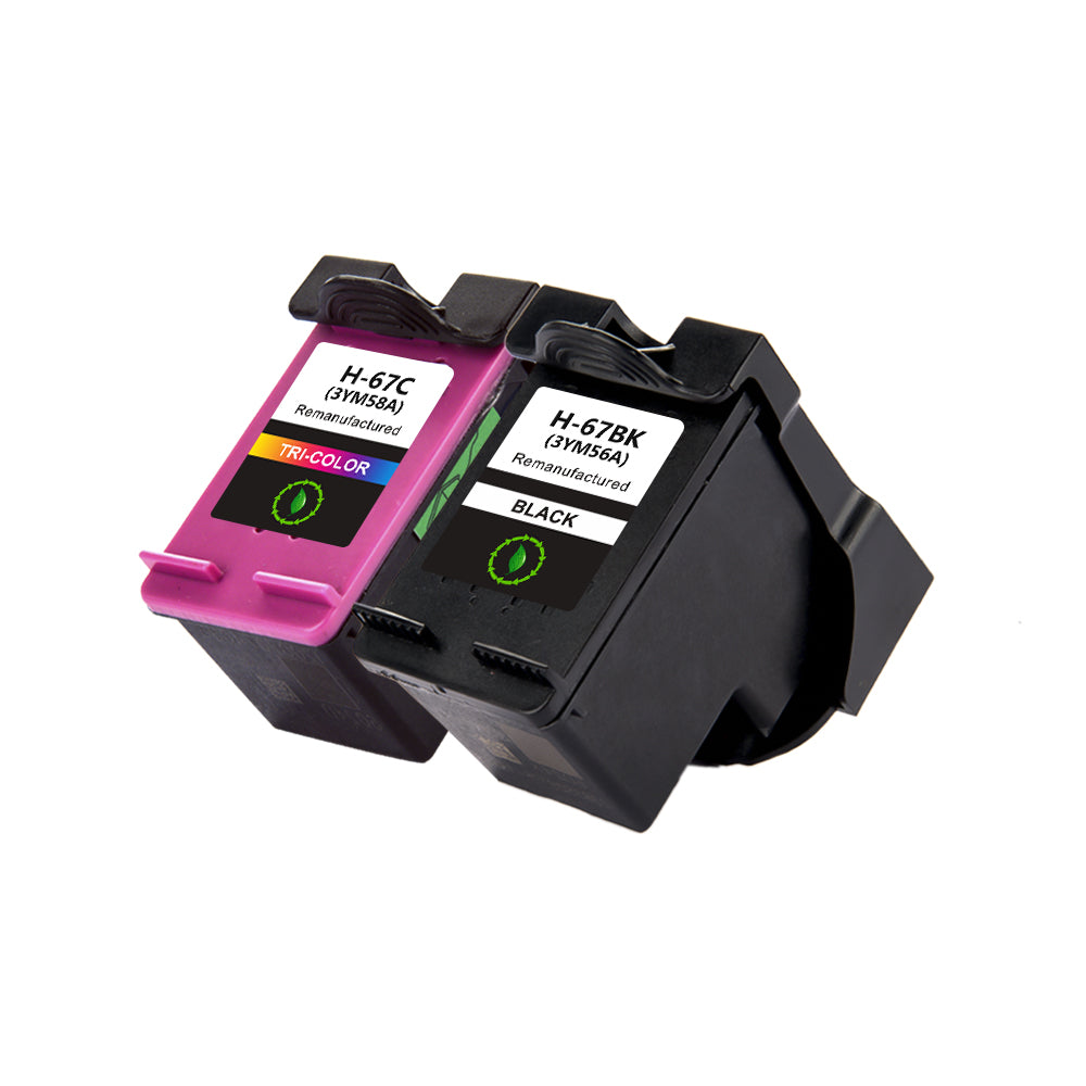 Compatible HP 67XL BK +  Compatible 67XL C Ink Cartridge Value P