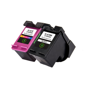 Compatible HP 67XL BK +  Compatible 67XL C Ink Cartridge Value P