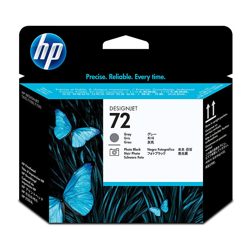 Genuine HP 72 Photo Black Grey Printhead C9380A