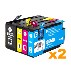 2 Sets Compatible HP 965XL B/C/M/Y Ink Cartridges