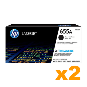 2 x Genuine HP 658A Black W2000A Toner Cartridges