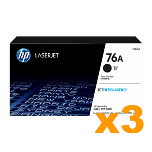 3 x Genuine HP CF276A 76A Black Toner Cartridge