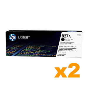 2 x Genuine HP 827A Black CF300A Toner Cartridges