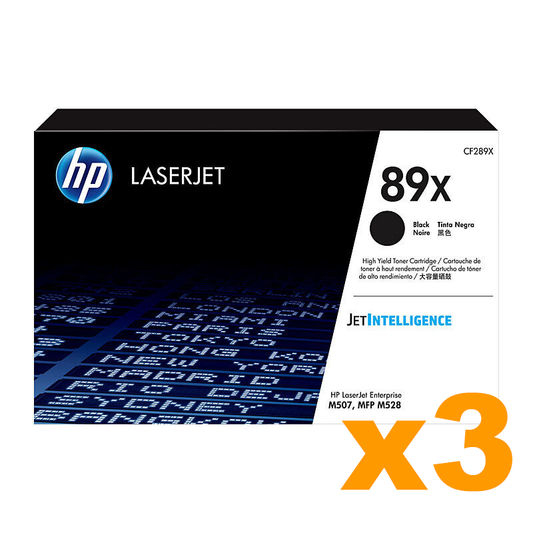 3 x Genuine HP CF289X 89X High Yield Black Toner Cartridge