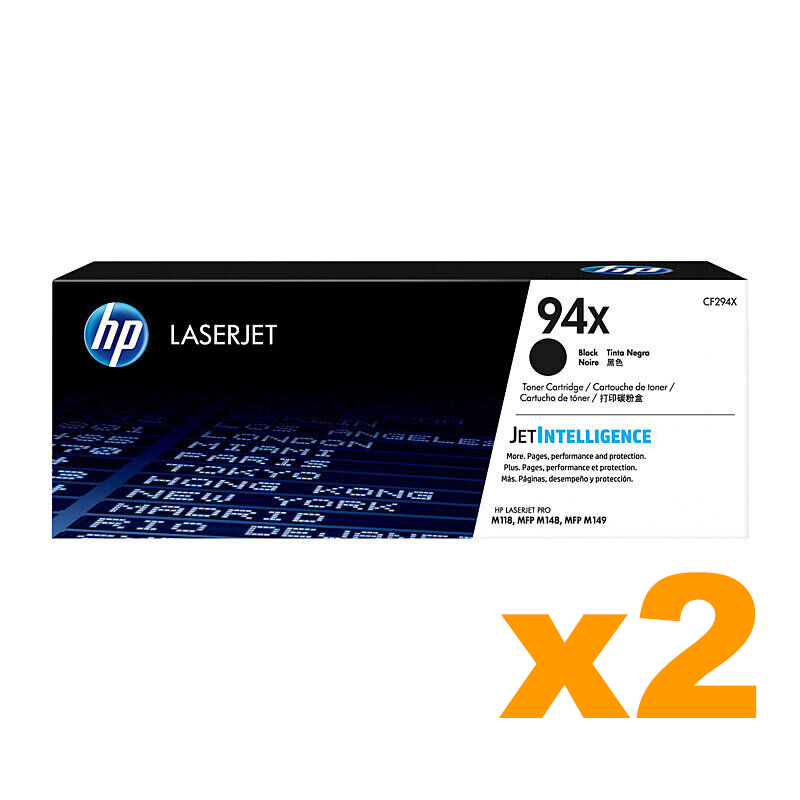 2 x Genuine HP CF294X 94X Black Toner Cartridges