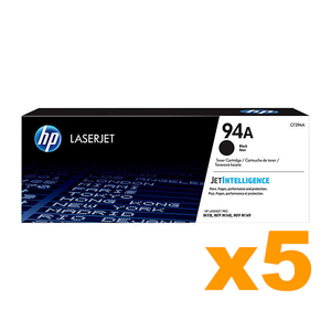 5 x Genuine HP CF294A 94A Black Toner Cartridges