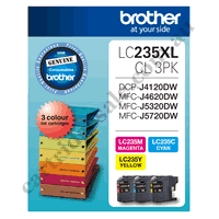 Genuine Brother LC235XL Cyan, Magenta & Yellow Colour Pack