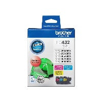 Genuine Brother LC432 Cyan Magenta & Yellow Colour Pack