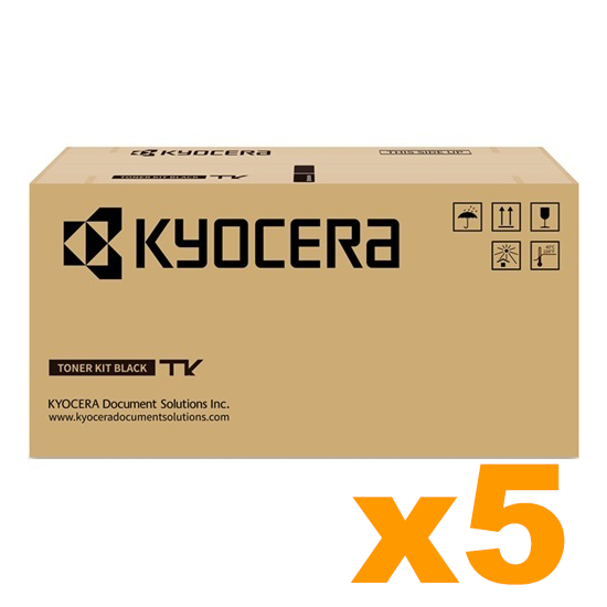 5 x Geunine Kyocera TK1254 Black Toner Cartridges