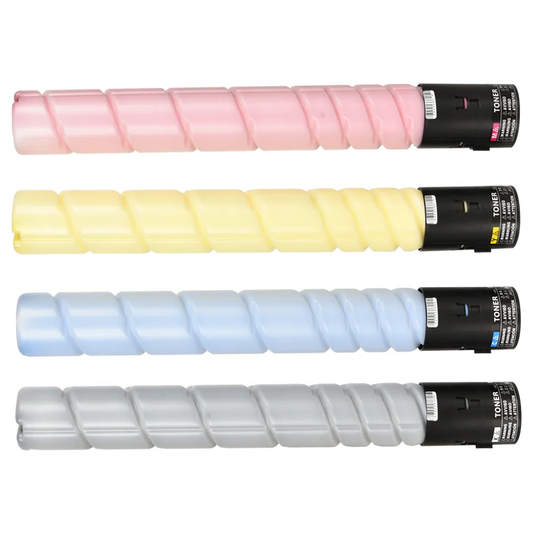 A Set Compatible Konica Minolta TN321 A33K190 - A33K490 Toner Cartridges BCMY