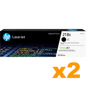 2 x Genuine HP 218X Black W2180X Toner Cartridges