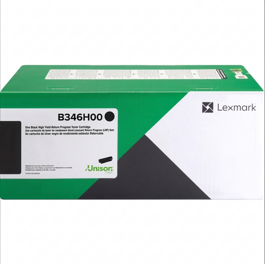 Genuine Lexmark B346H00 High Yield Black Toner Cartridge