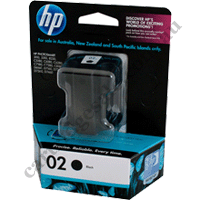 Genuine HP 02 Black (C8721WA) Ink Cartridge