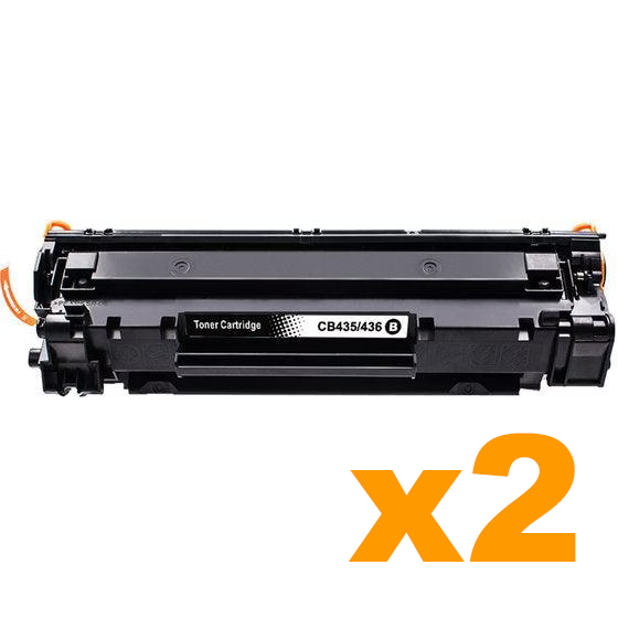 2 x Compatible HP 35A Black CB435A Toner Cartridges