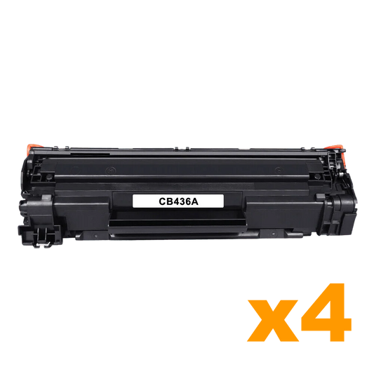 4 x Compatible HP 36A (CB436A) Black Toner Cartridge