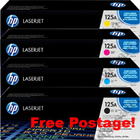 A Set Genuine HP 125A Toner Cartridges CB540 - 3A + FreePostage ...
