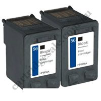 Compatible HP 56 Black Ink Twin Pack