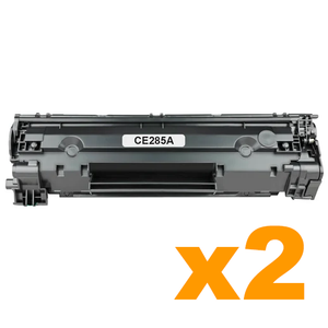 2 x Compatible HP 85A (CE285A) Black Toner Cartridge