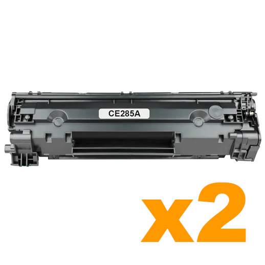 2 x Compatible HP 85A (CE285A) Black Toner Cartridge