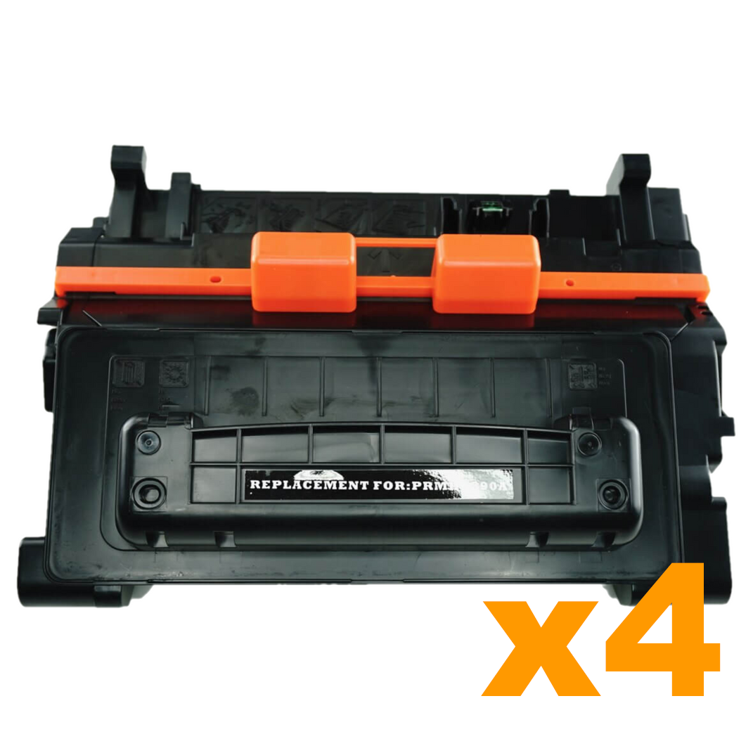 4 x Compatible HP 90A (CE390A) Black Toner Cartridge