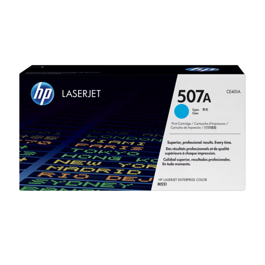 Genuine HP 507A Cyan CE401A Toner Cartridge