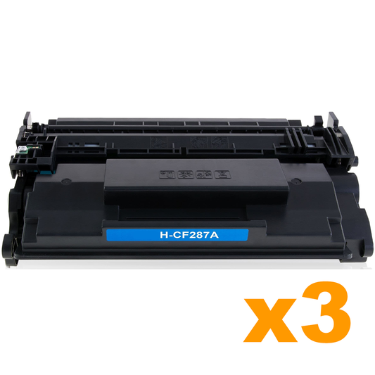 3 x Compatible HP CF287A 87A Black Toner Cartridge