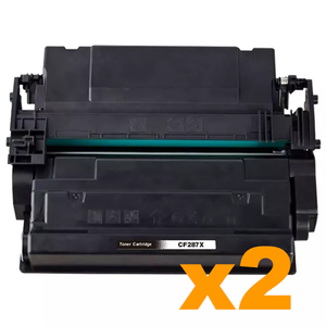 2 x Compatible HP CF287X 87X Black Toner Cartridge