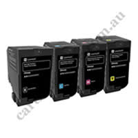 A Set Genuine Lexmark CS725 74C6HK/C/M/Y Black High Yield Toner
